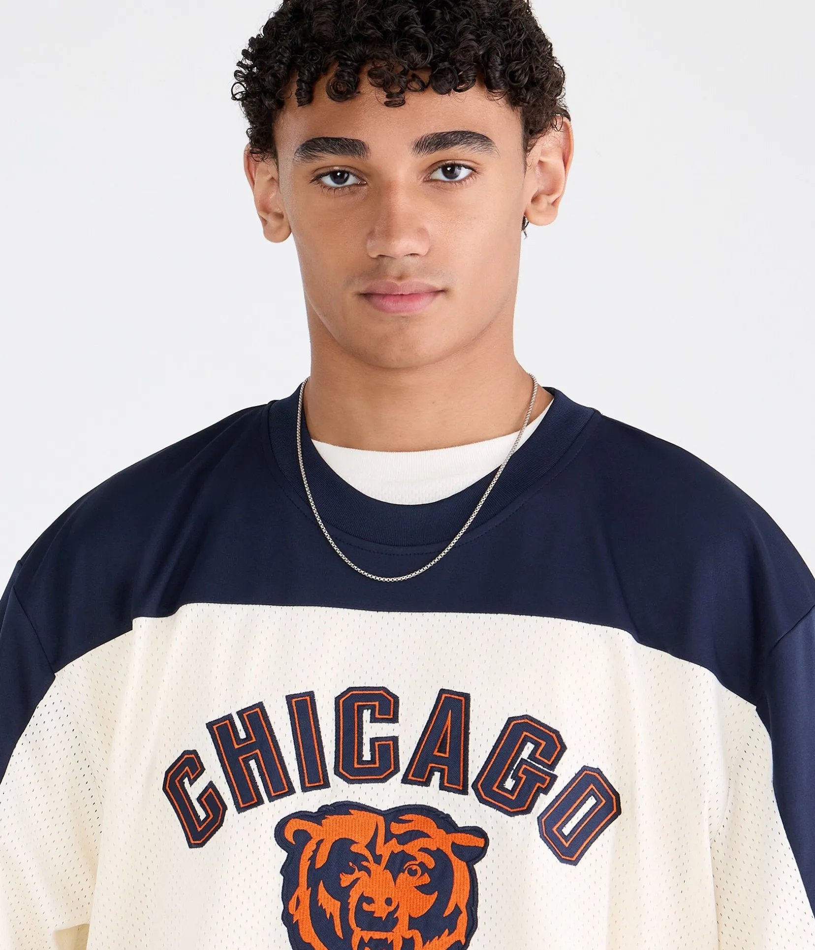Chicago Bears Colorblock Mesh Top
