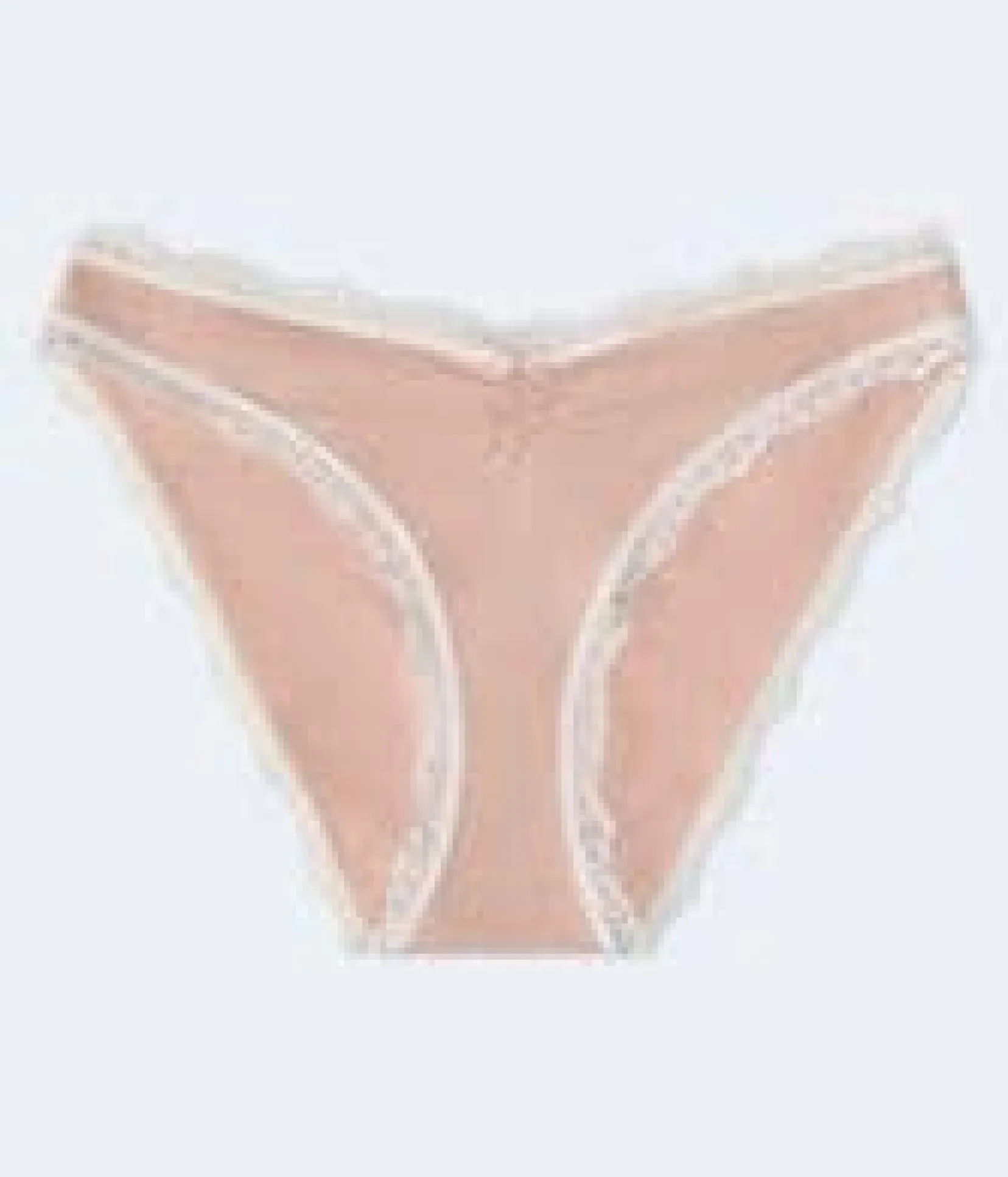 Cinched Low-Rise Lace-Trim Bikini