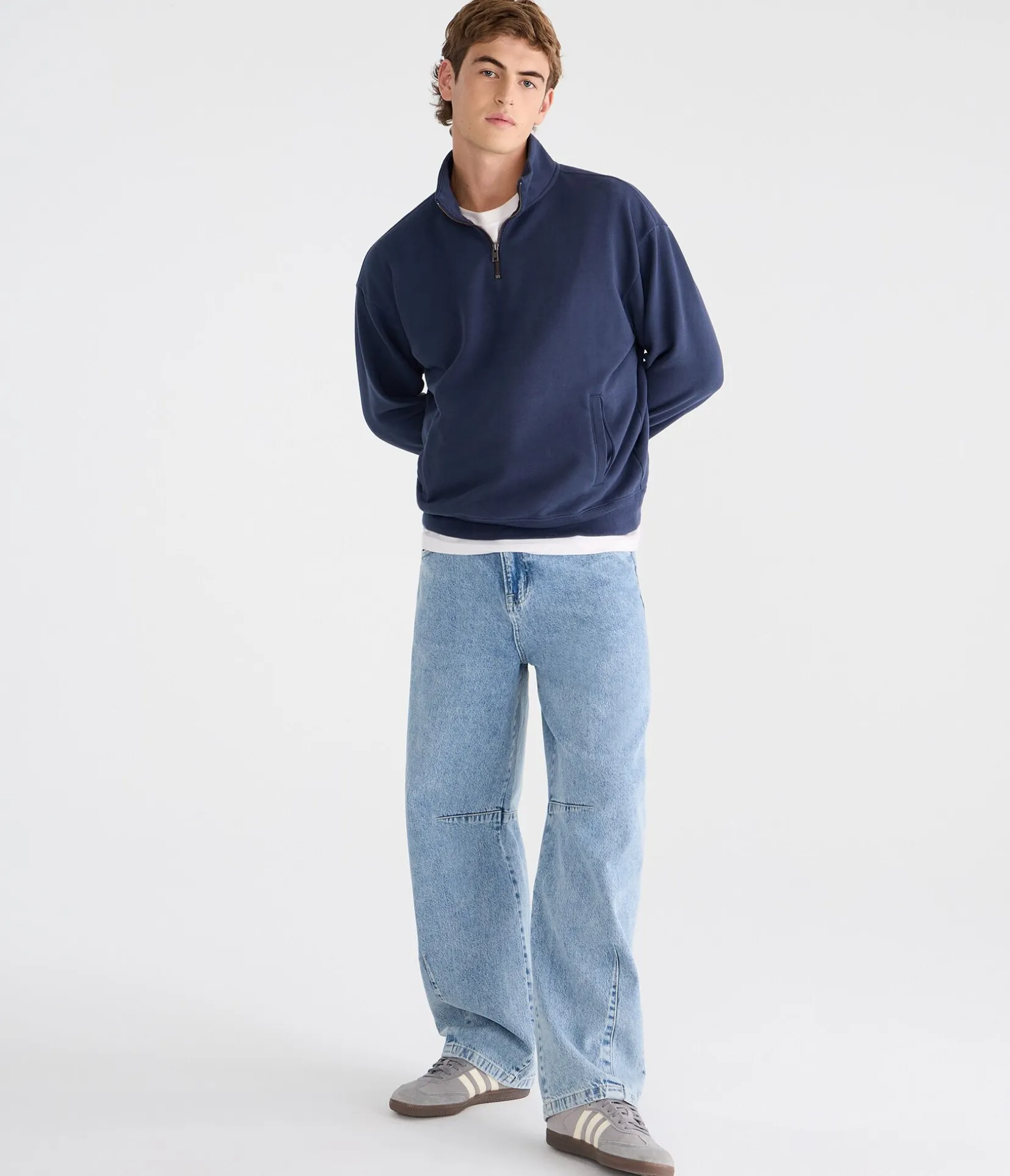 Cloud Soft Boxy Quarter-Zip Sweatshirt