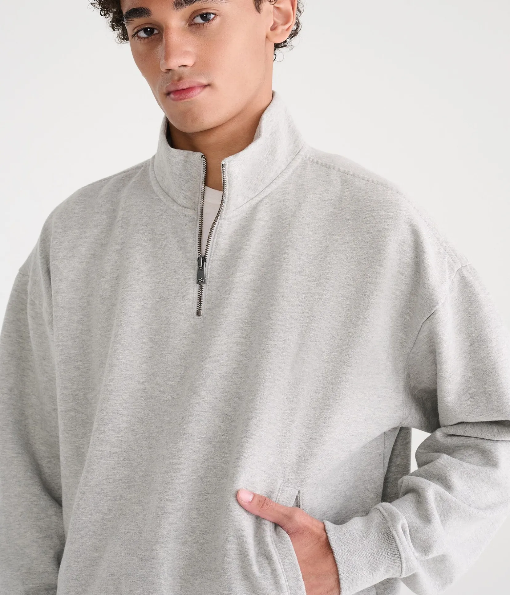 Cloud Soft Boxy Quarter-Zip Sweatshirt