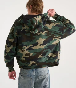 Cloud Soft Camo Reversible Boxy Full-Zip Hoodie
