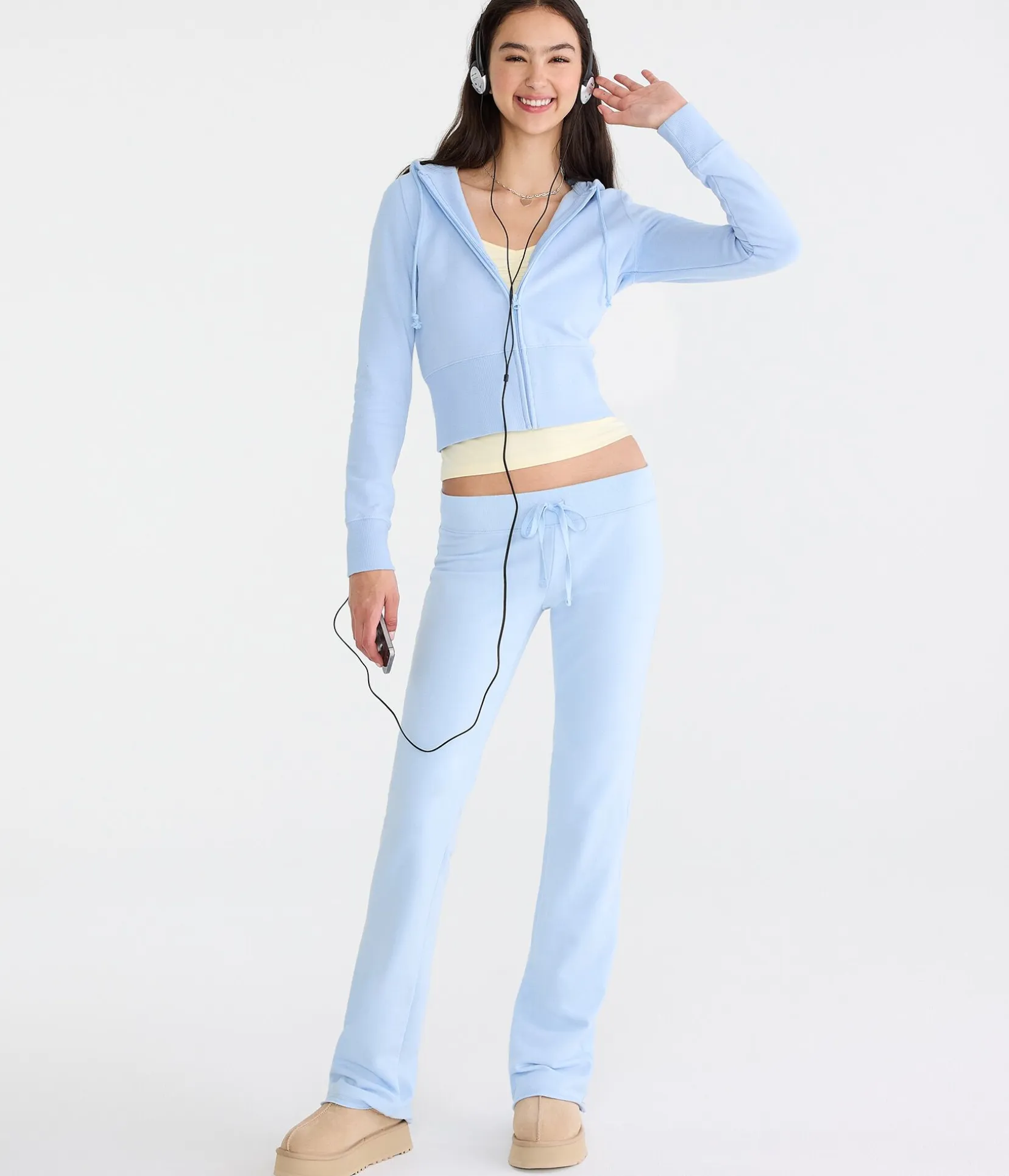 Cloud Soft Cropped Full-Zip Hoodie