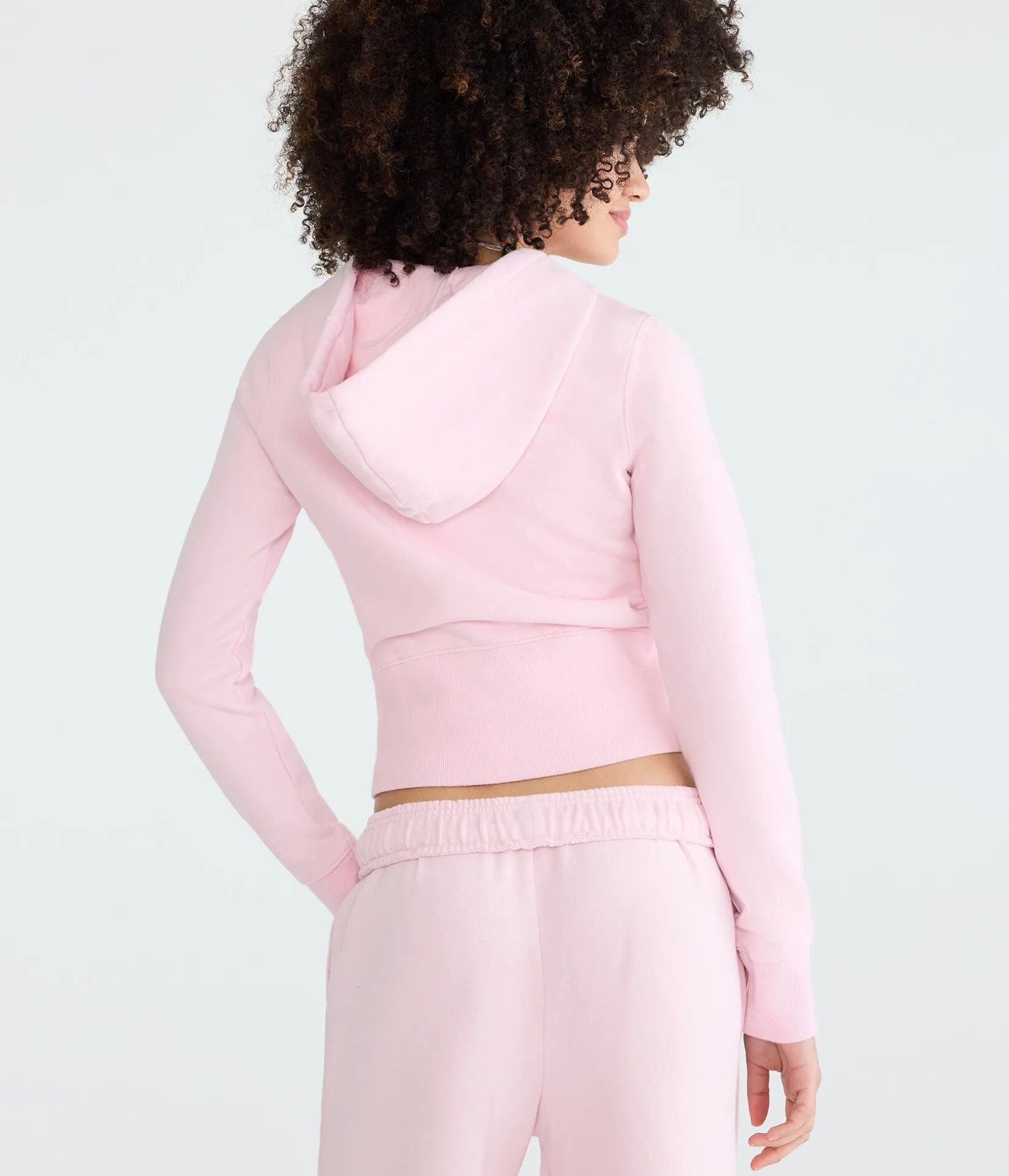 Cloud Soft Cropped Full-Zip Hoodie