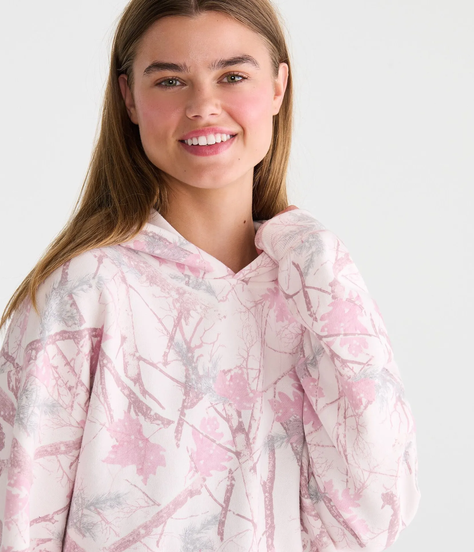 Cloud Soft Forest Camo Oversized Pullover Hoodie