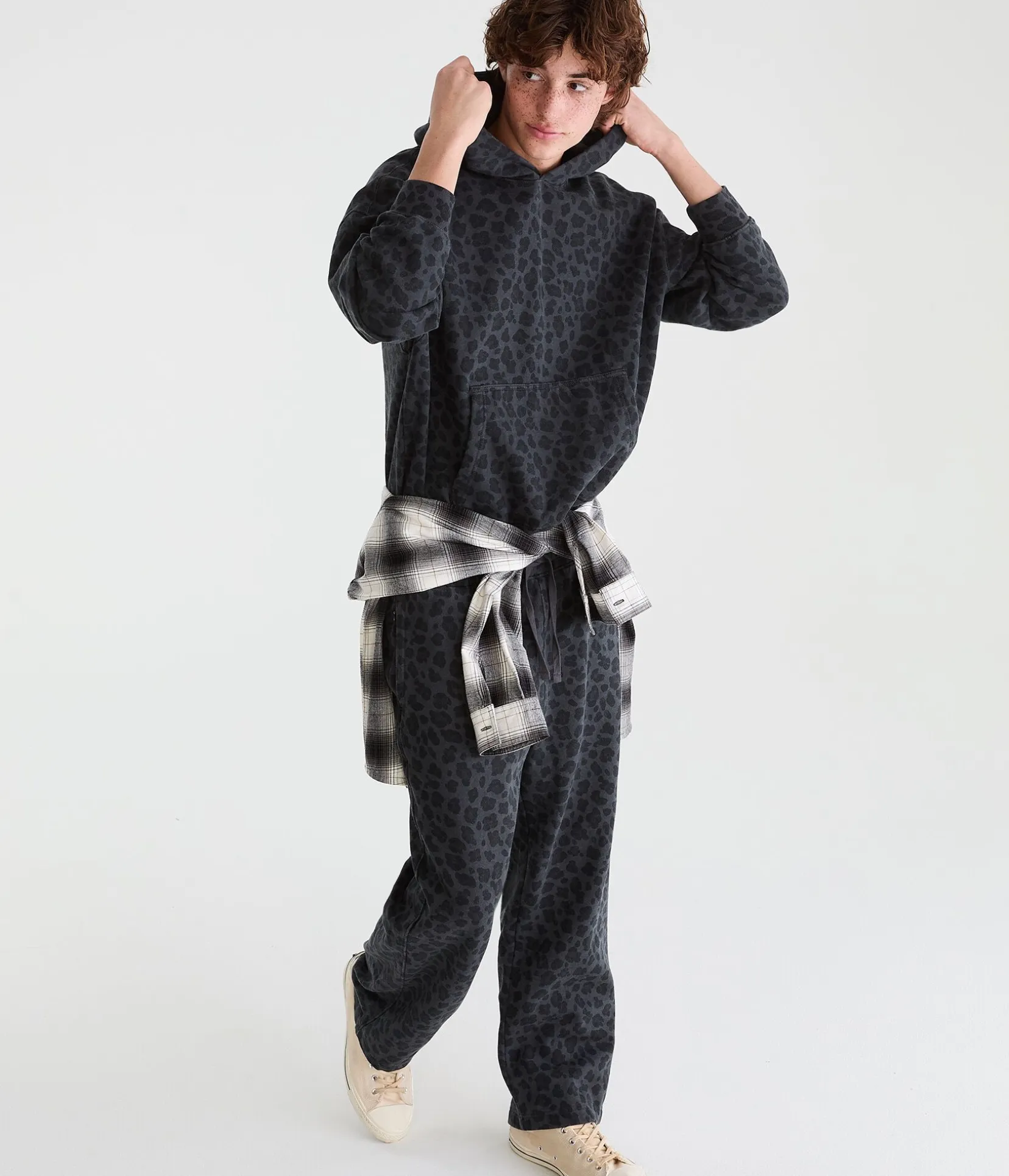 Cloud Soft Leopard Print Baggy Sweatpants
