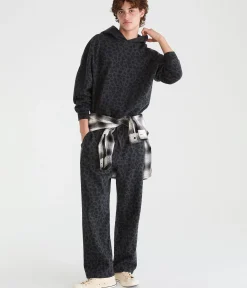 Cloud Soft Leopard Print Boxy Pullover Hoodie
