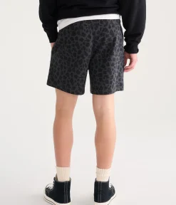 Cloud Soft Leopard Print Fleece Shorts