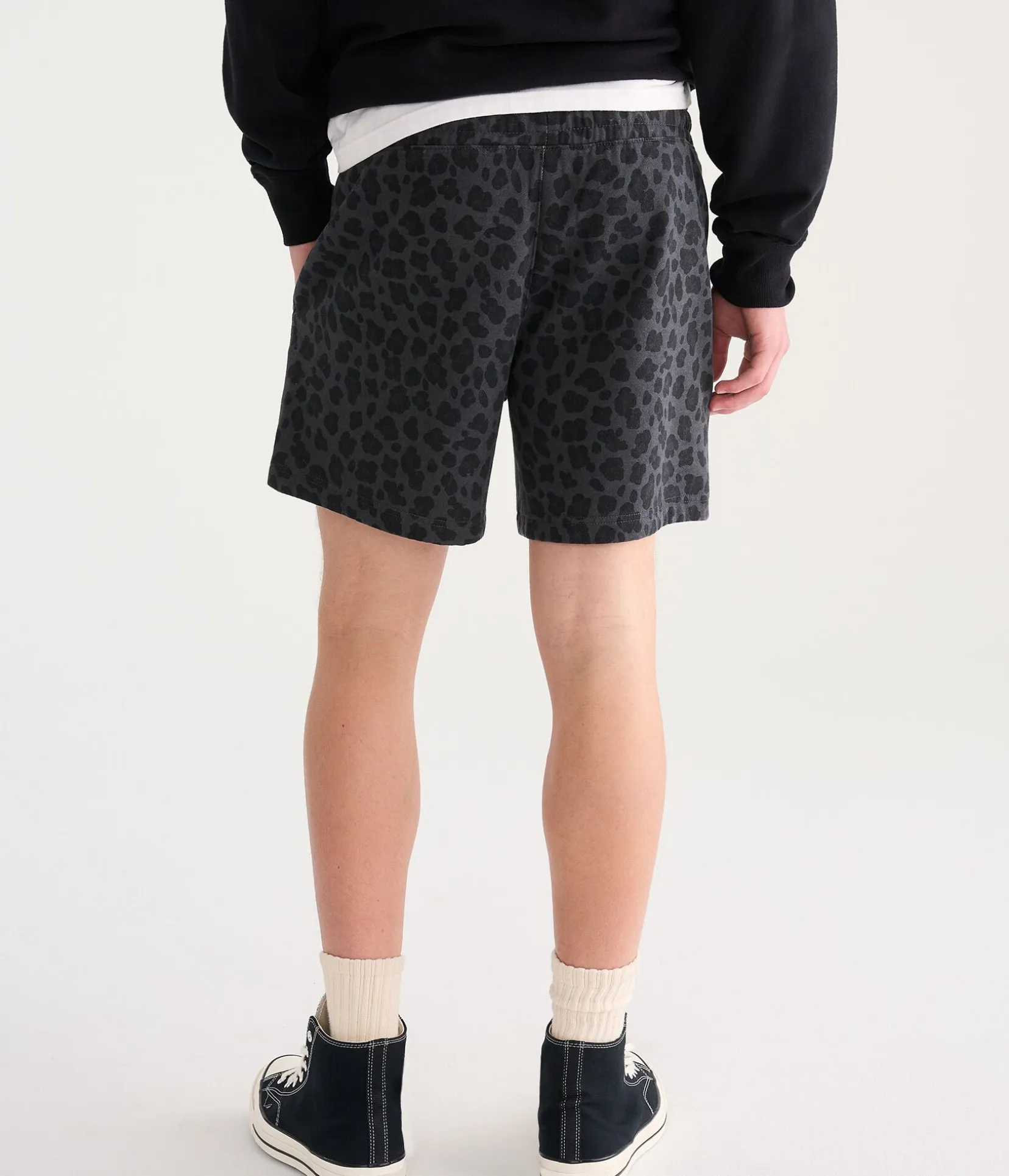 Cloud Soft Leopard Print Fleece Shorts