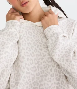 Cloud Soft Leopard Print Oversized Pullover Hoodie