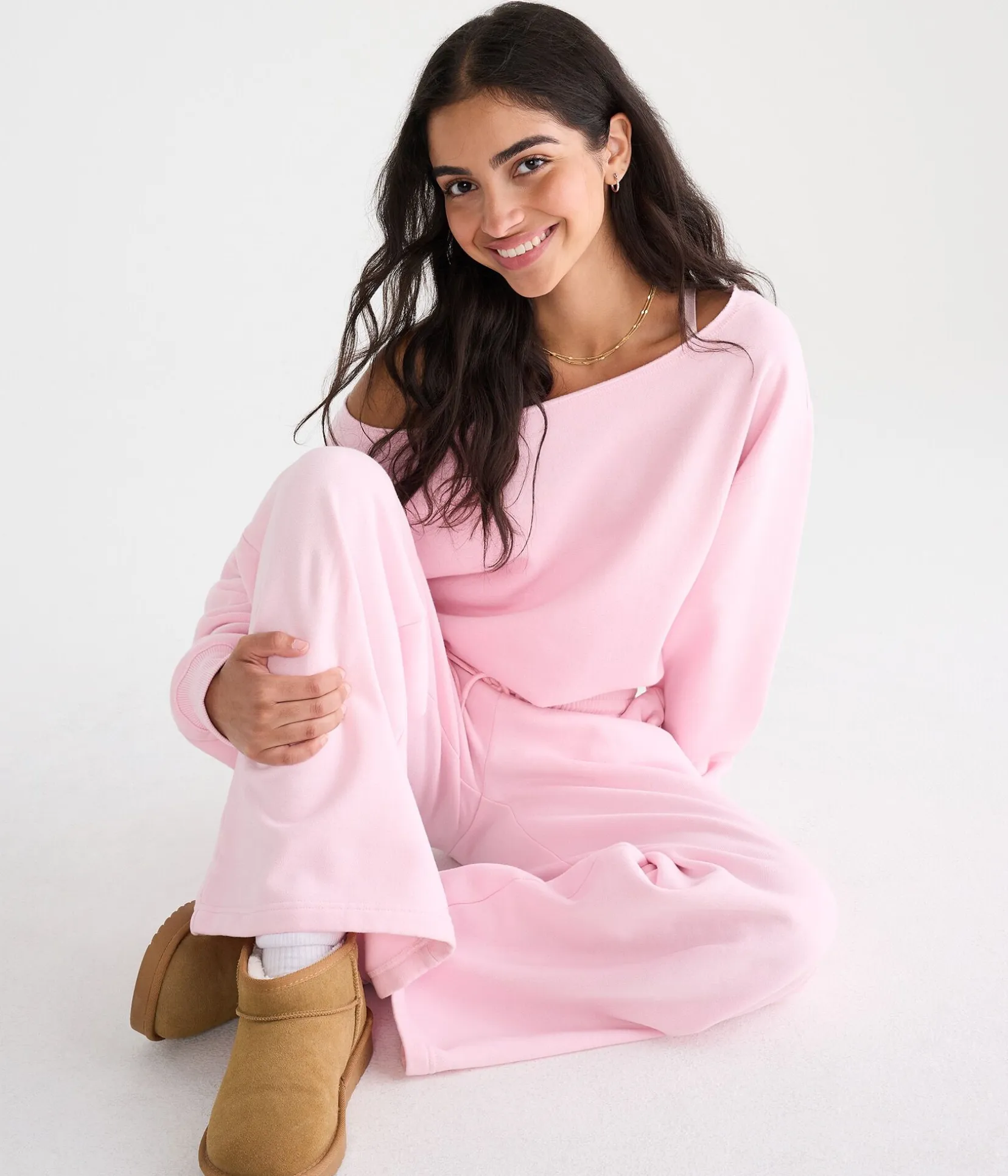 Cloud Soft Mid-Rise Wide Leg Sweatpants