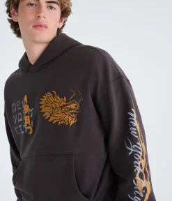 Cloud Soft New York City Dragon Boxy Pullover Hoodie