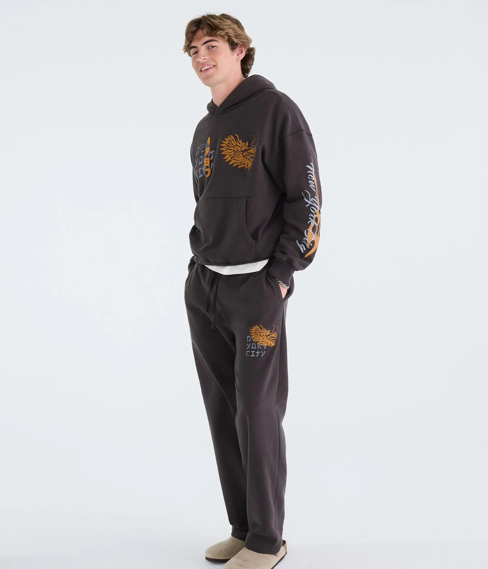 Cloud Soft New York City Dragon Baggy Sweatpants