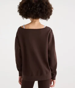Cloud Soft Oversized Off-The-Shoulder Sweatshirt