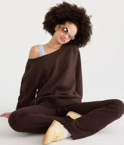 Cloud Soft Oversized Off-The-Shoulder Sweatshirt