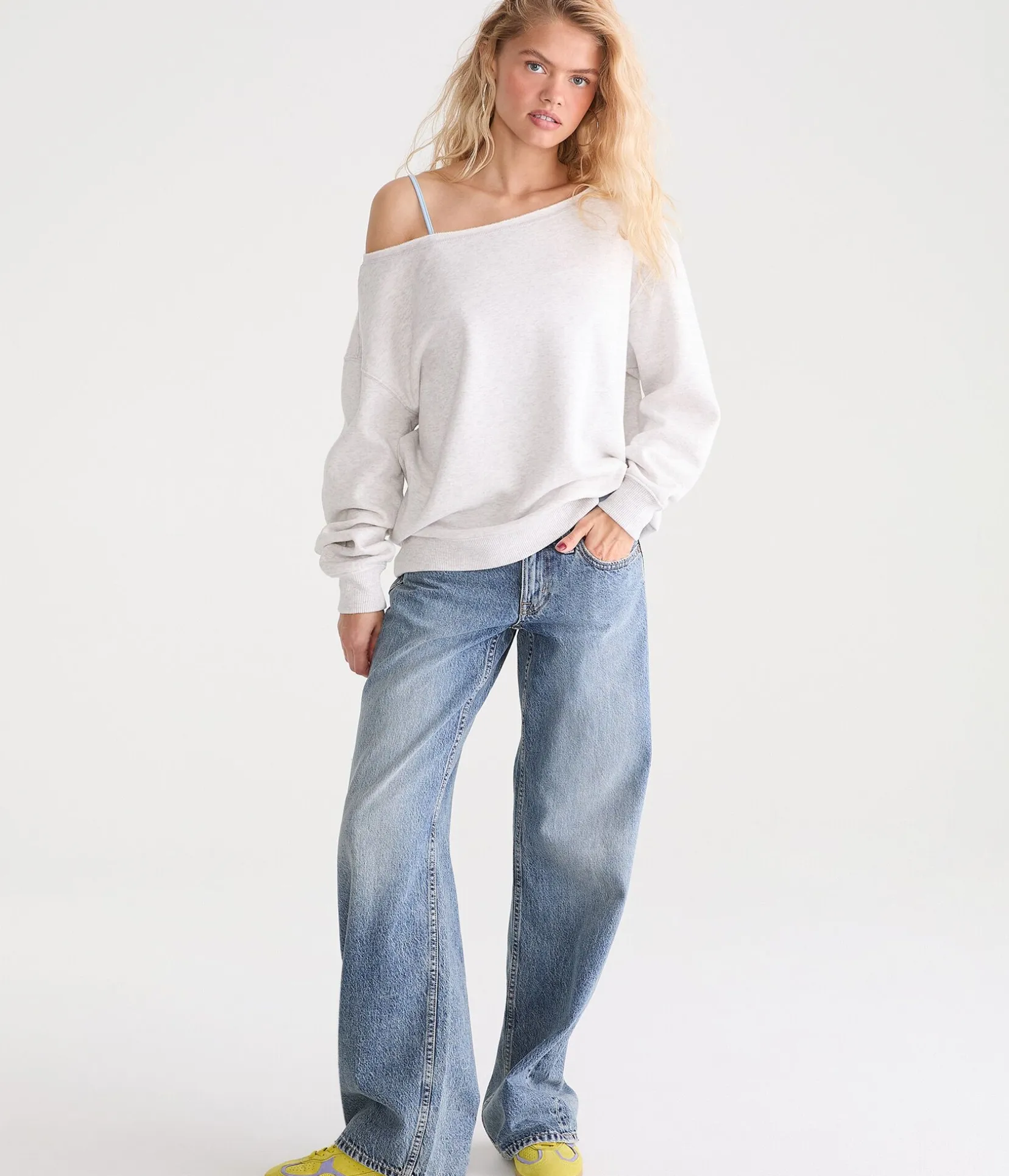 Cloud Soft Oversized Off-The-Shoulder Sweatshirt
