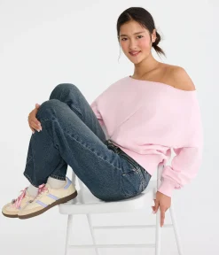 Cloud Soft Oversized Off-The-Shoulder Sweatshirt