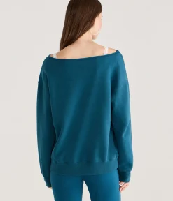 Cloud Soft Oversized Off-The-Shoulder Sweatshirt