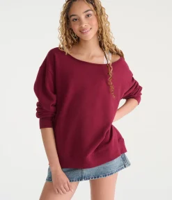 Cloud Soft Oversized Off-The-Shoulder Sweatshirt