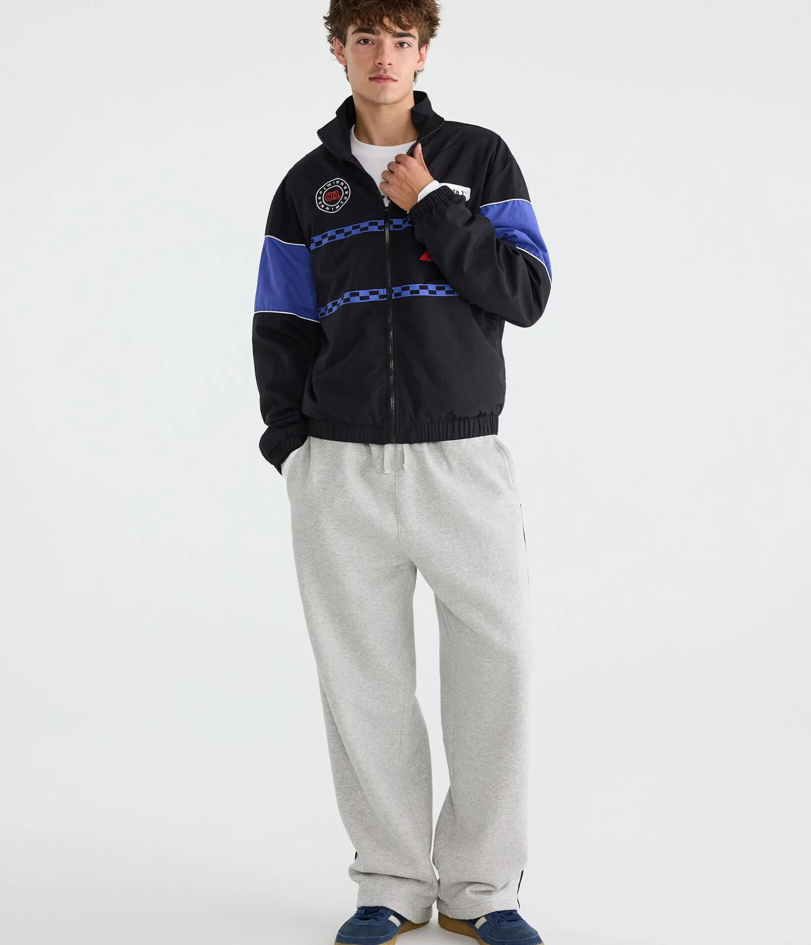 Cloud Soft Piped Stripe Baggy Sweatpants