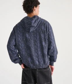 Cloud Soft Snake Print Boxy Pullover Hoodie