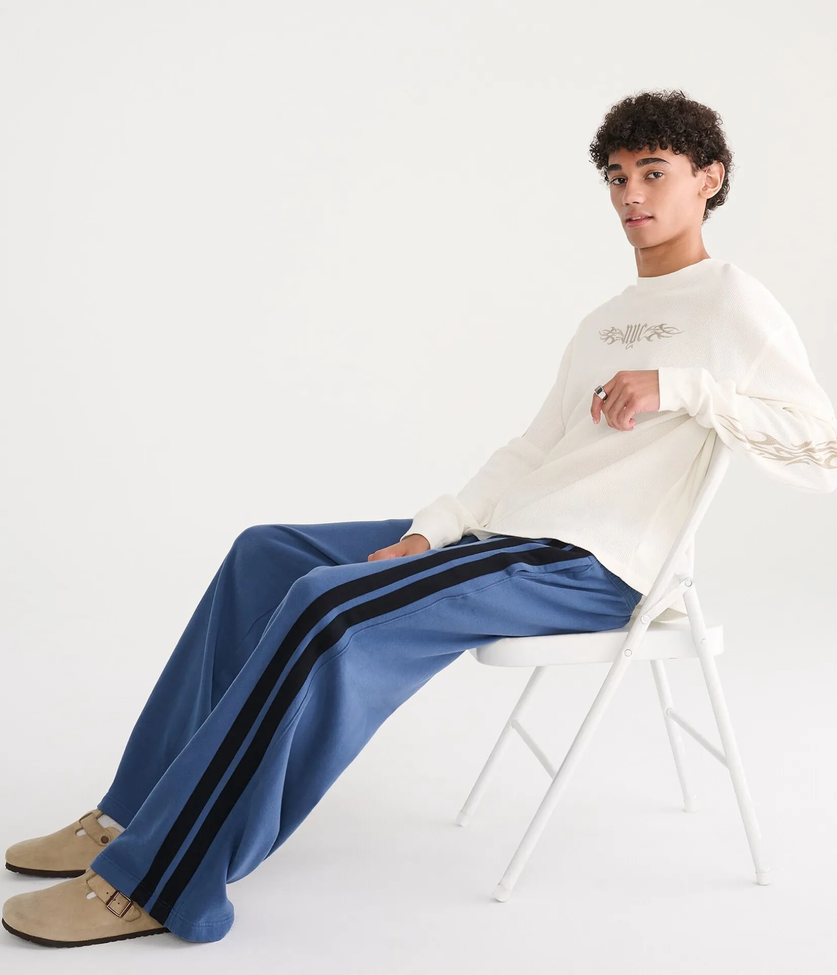 Cloud Soft Striped Super Baggy Sweatpants