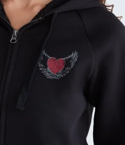 Cloud Soft Winged Heart Full-Zip Hoodie