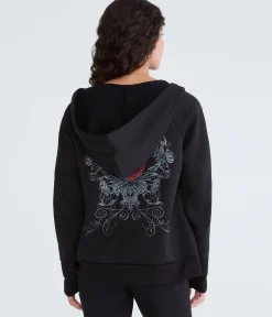 Cloud Soft Winged Heart Full-Zip Hoodie