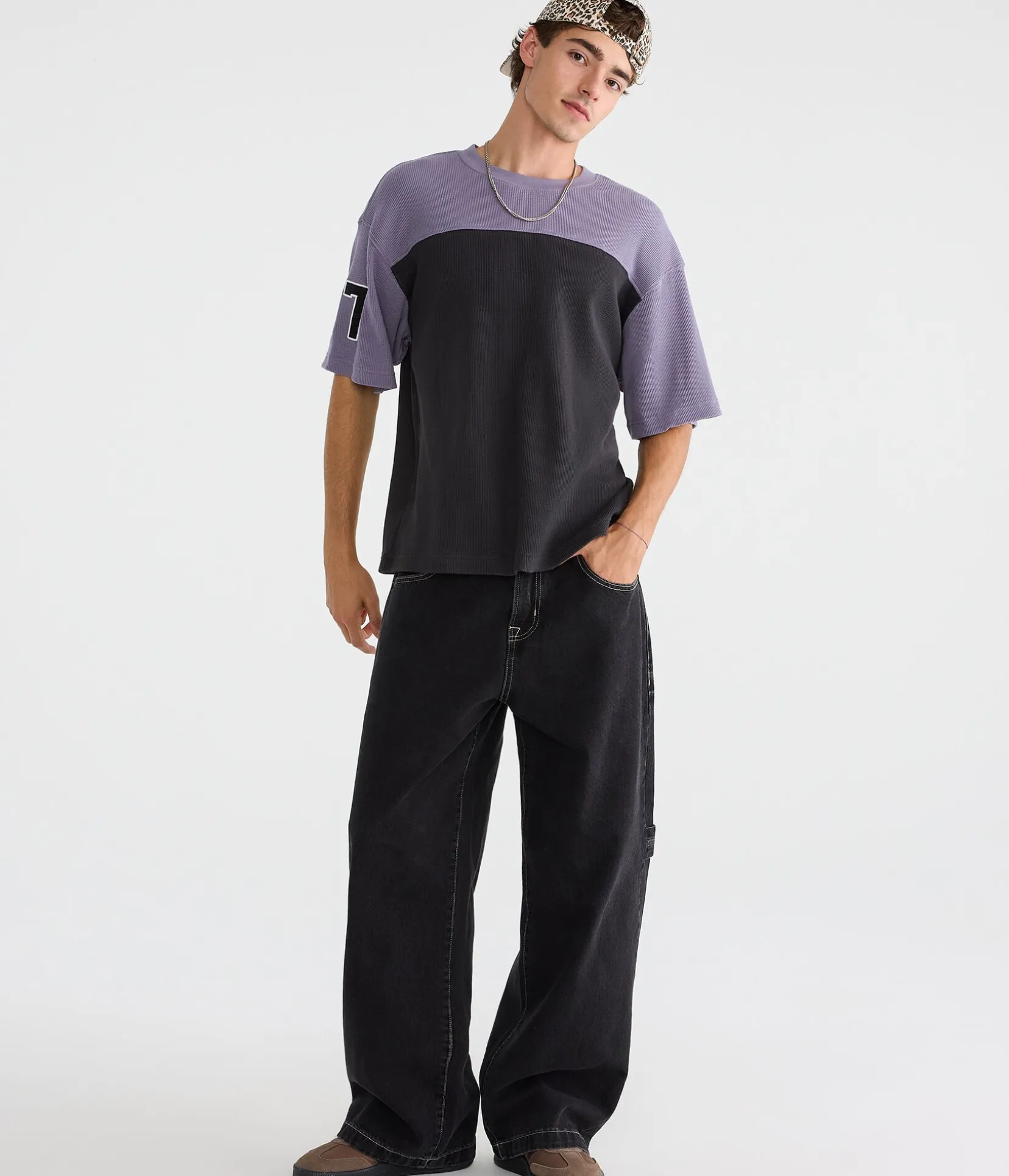 87 Colorblock Waffle Graphic Tee