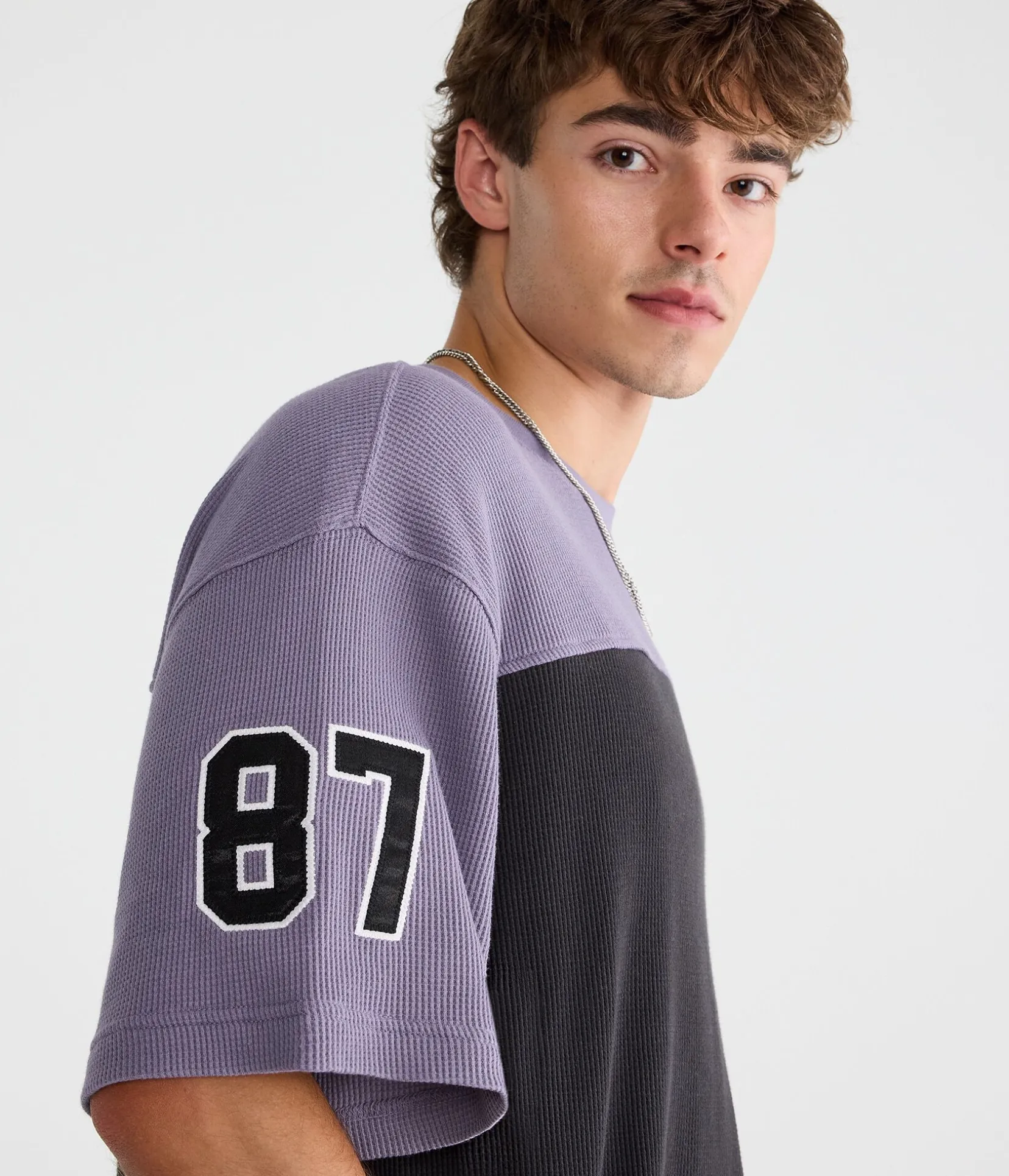 87 Colorblock Waffle Graphic Tee