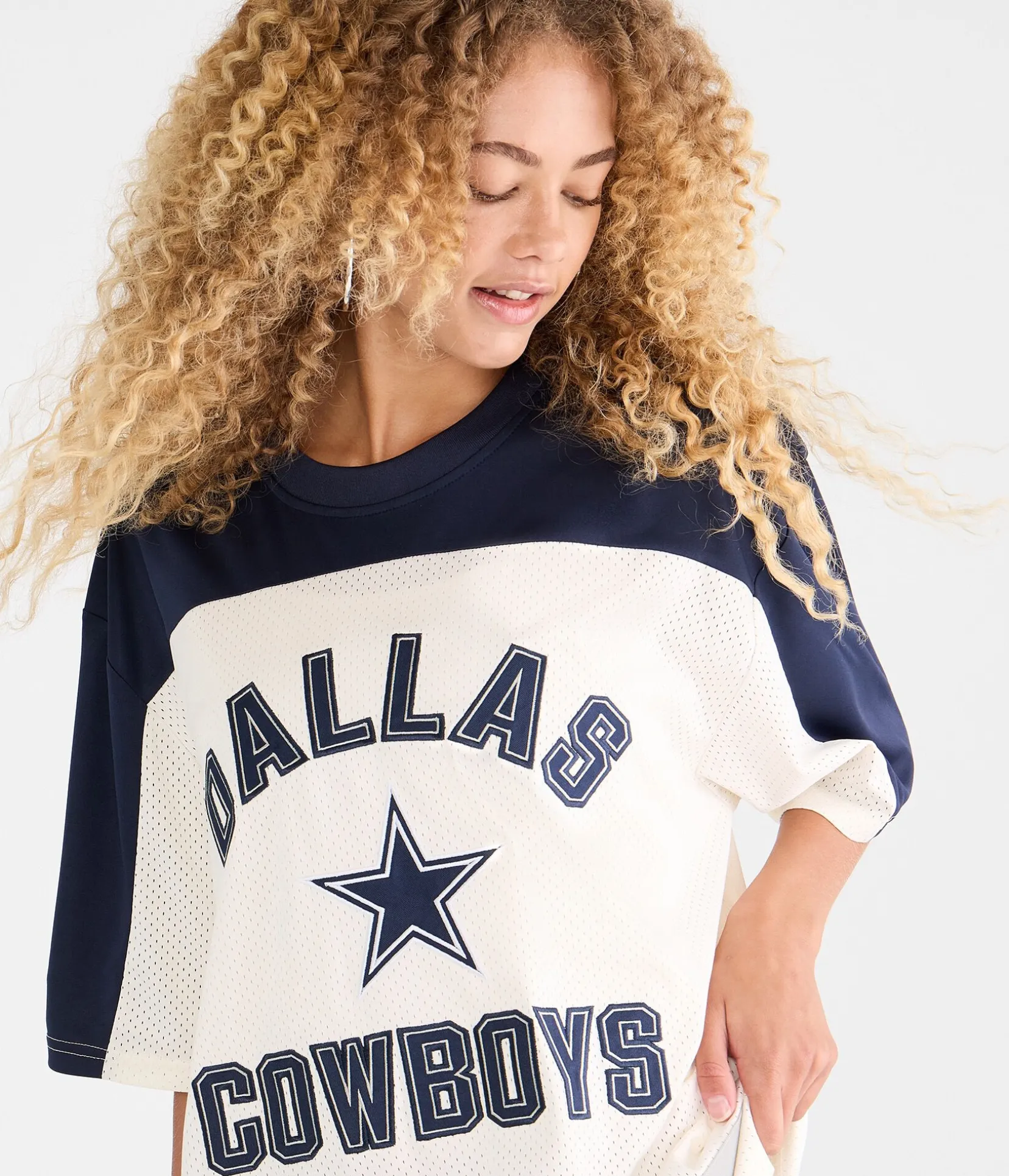 Dallas Cowboys Colorblock Mesh Top