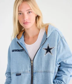 Dallas Cowboys Full-Zip Hooded Denim Jacket