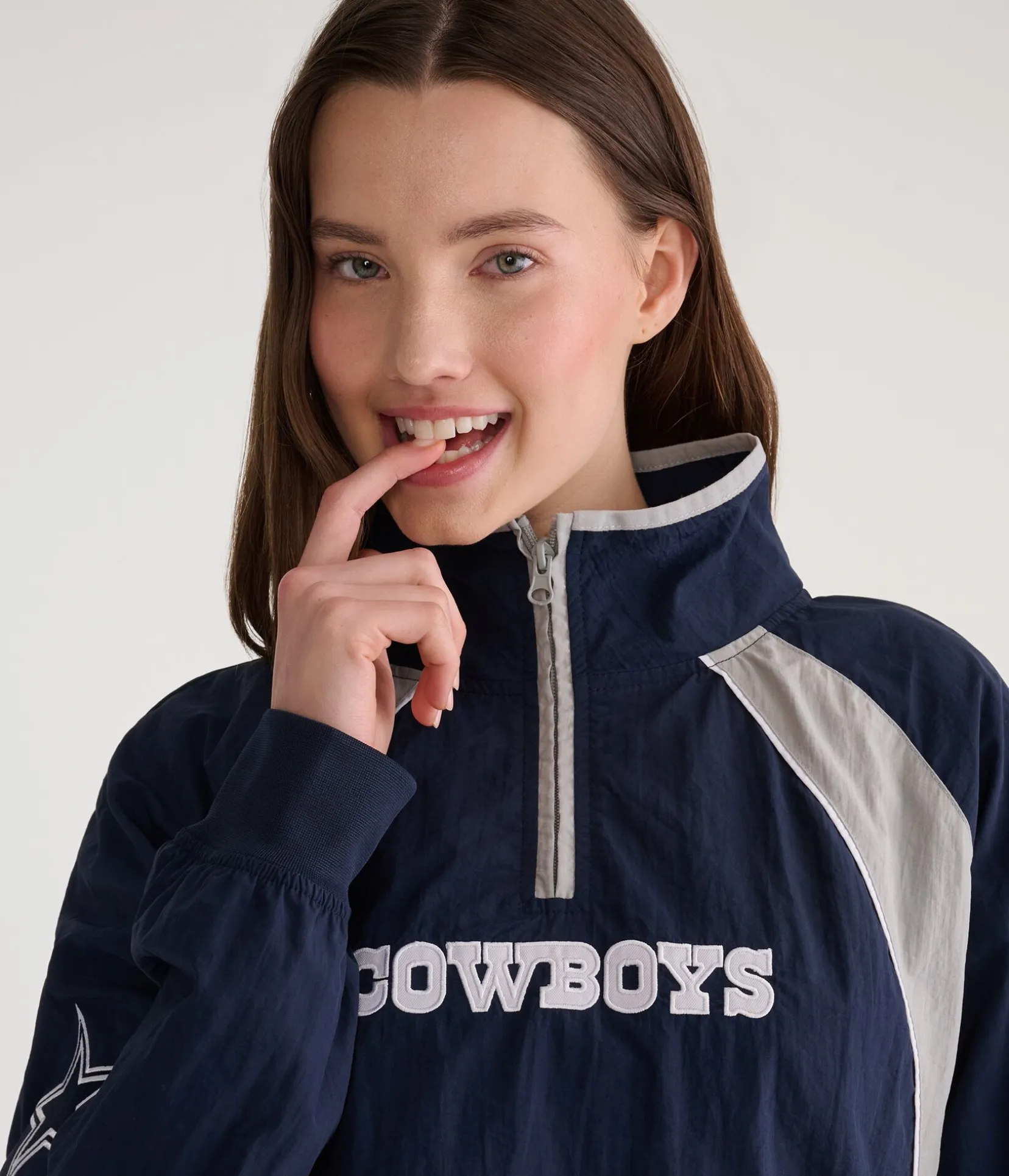 Dallas Cowboys Quarter-Zip Track Jacket