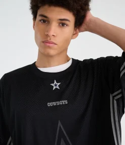 Dallas Cowboys Striped Mesh Top