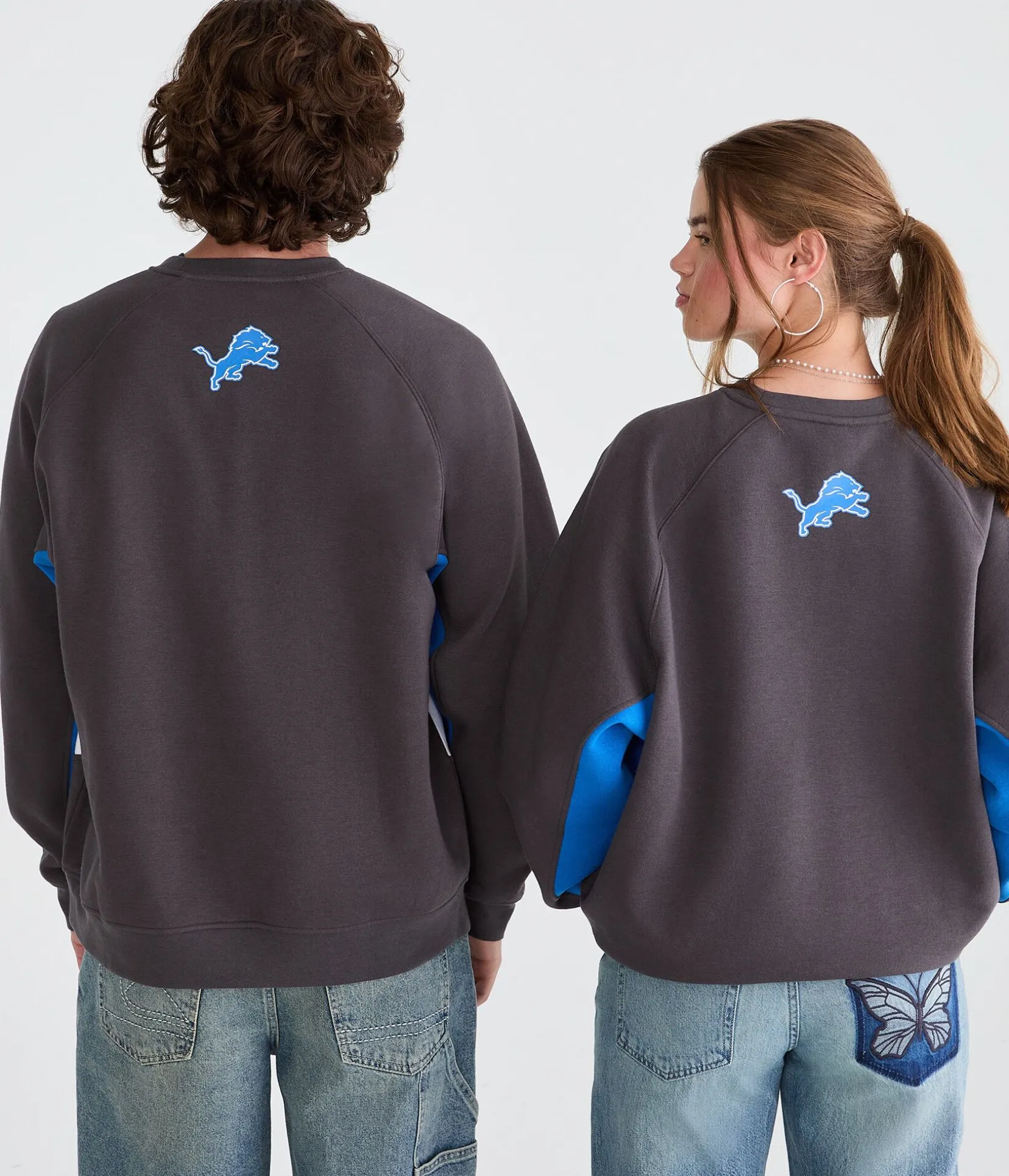 Detroit Lions Colorblock Crew Sweatshirt