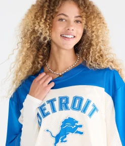 Detroit Lions Colorblock Mesh Top