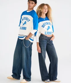 Detroit Lions Colorblock Mesh Top