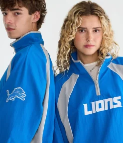 Detroit Lions Quarter-Zip Track Jacket