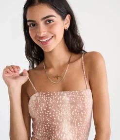 Déjà For Aero Deer Print Tube Top