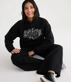 Déjà For Aero Gold Coast Roses Oversized Pullover Hoodie