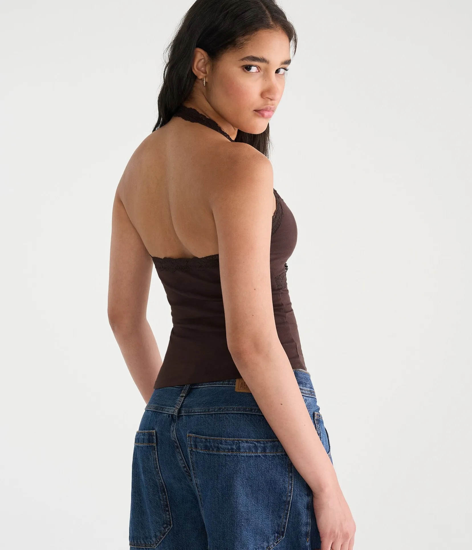 Déjà For Aero Lace V-Neck Halter Top