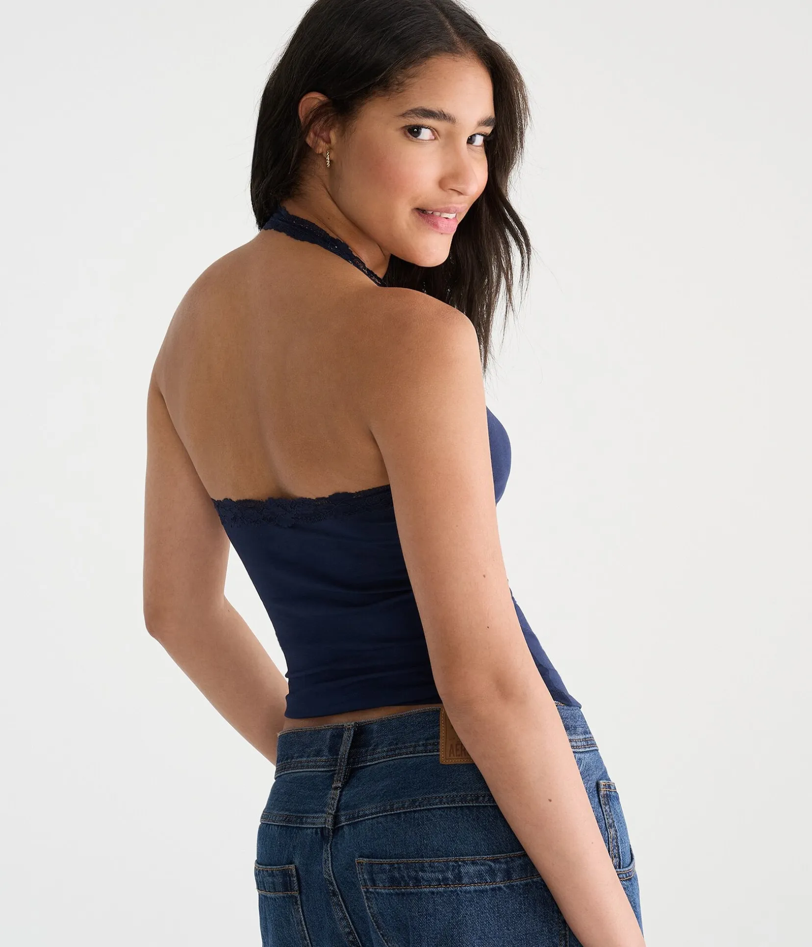Déjà For Aero Lace V-Neck Halter Top