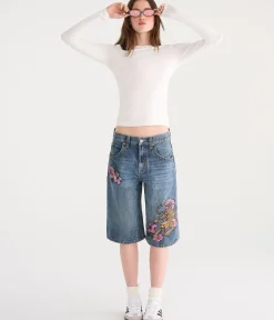 Déjà For Aero Low-Rise Denim Skater Shorts