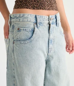 Déjà For Aero Low-Rise Super Baggy Leopard Stars Jean