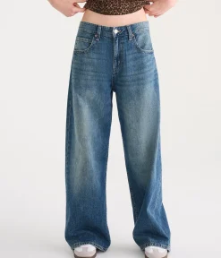 Déjà For Aero Low-Rise Super Baggy Leopard Waistband Jean