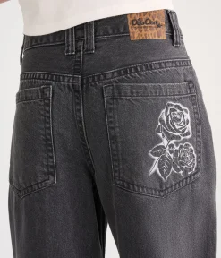 Déjà For Aero Low-Rise Super Baggy Rhinestone Rose Jean