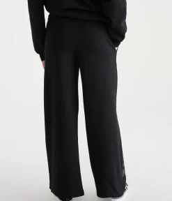 Déjà For Aero Rhinestone Rose Mid-Rise Wide Leg Sweatpants