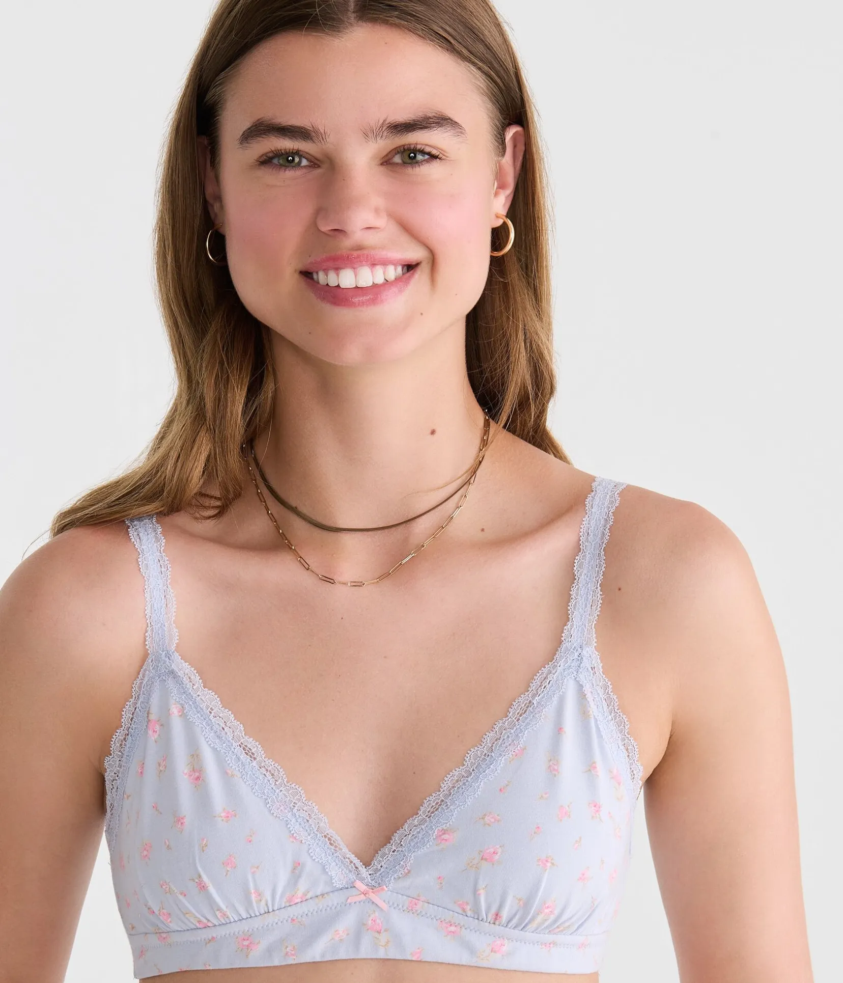 Floral Lace Triangle Bra