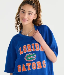 Florida Gators Boxy Mesh V-Neck Top