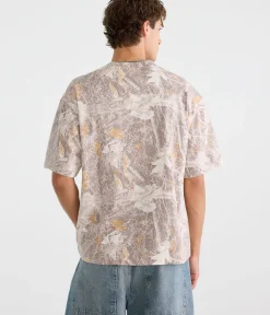 Forest Camo Heavyweight Boxy Crew Tee