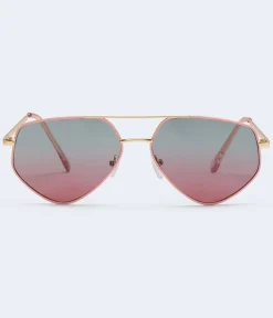 Geometric Aviator Sunglasses